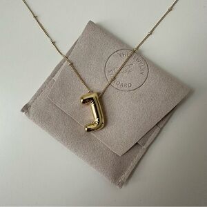 14k Gold Filled Bubble Letter 'J' Necklace